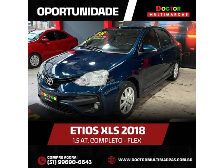 TOYOTA - ETIOS - 2017/2018 - Azul - R$ 66.900,00